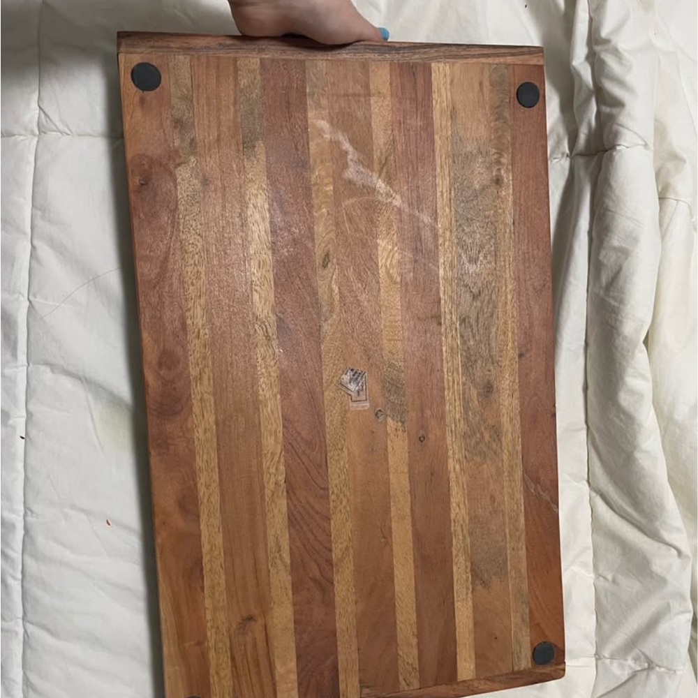 Wooden Serving Tray with Handles - Picture 2 of 4